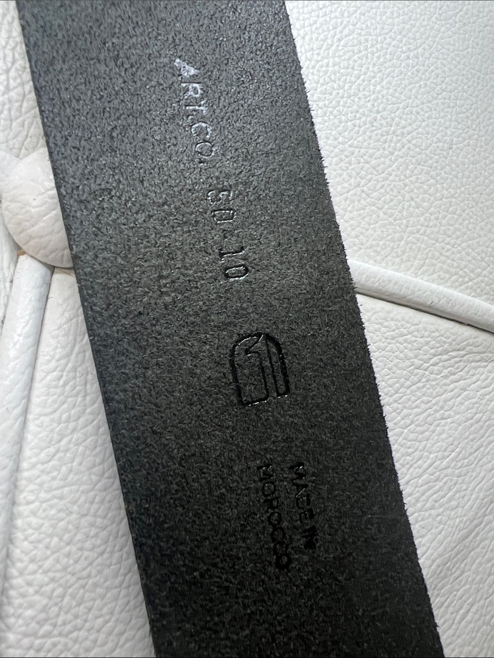 G-Star Gray Leather Belt with Distressed Metal Buckle - Picture 3 of 8